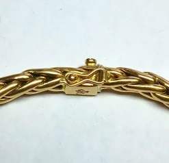 Collier en or jaune, maille palmier