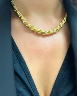 Collier en or jaune maille jaseron