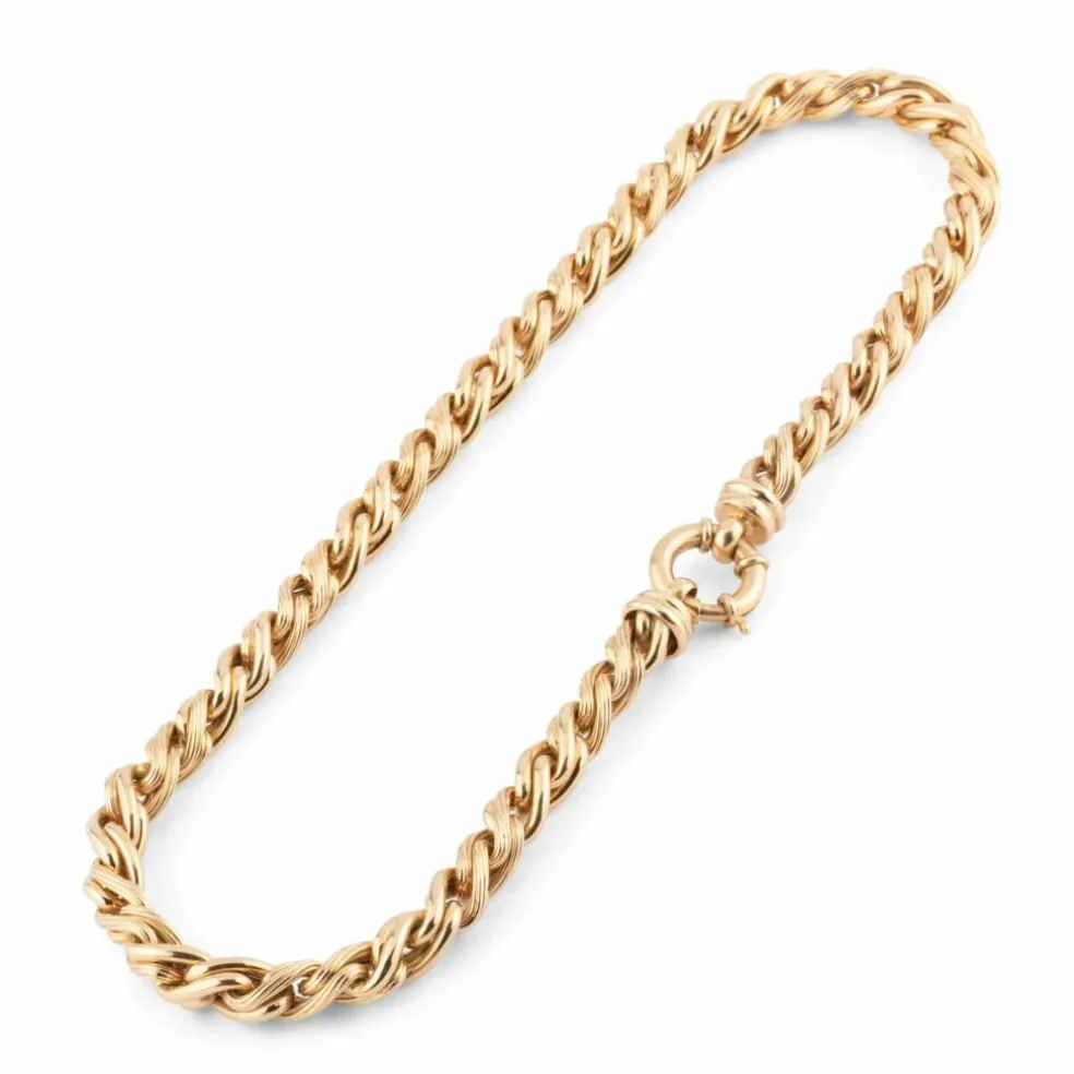 Collier en or jaune maille jaseron