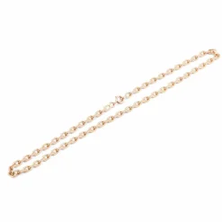 Collier en or jaune maille força limé