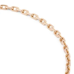 Collier en or jaune maille força limé