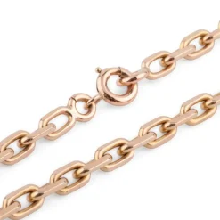 Collier en or jaune maille força limé