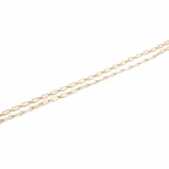 Collier en or jaune maille força limé