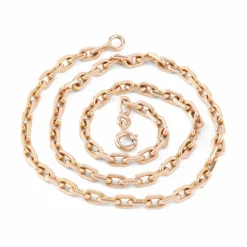 Collier en or jaune maille força limé