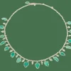 Collier en or jaune, émeraude et diamant