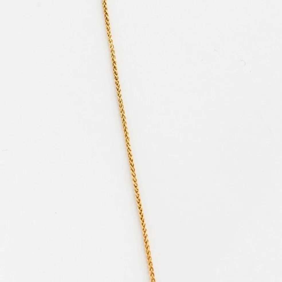 Collier en or jaune mobile avec saphirs et diamants