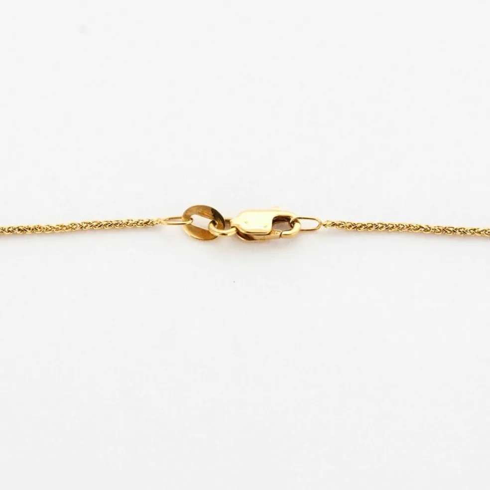 Collier en or jaune mobile avec saphirs et diamants
