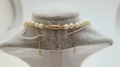 Collier en Or jaune, perle de culture