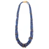 Collier en or jaune, saphirs