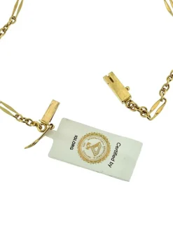 Collier en or jaune tourmaline, indigolite et diamants certificat IGI