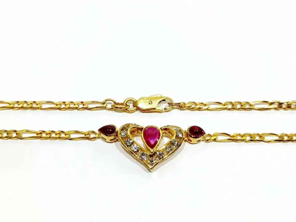 Collier En or, rubis et diamants