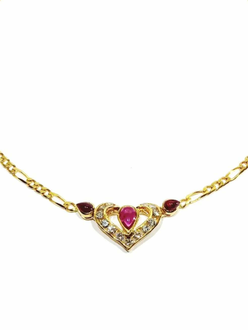 Collier En or, rubis et diamants