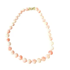 Collier en Perles de Corail Peau d'Ange
