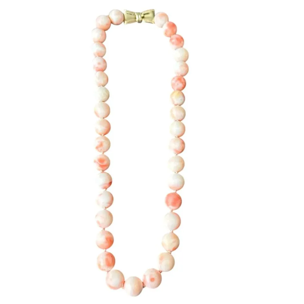Collier en Perles de Corail Peau d'Ange