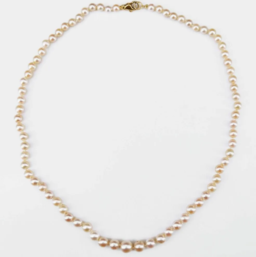 Collier en perles de culture fermoir or jaune