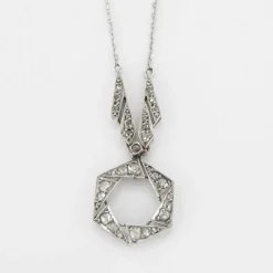 Collier en platine, diamant