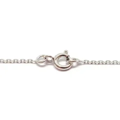 Collier entourage saphir diamants or blanc