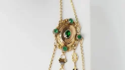 Collier esclave du XIXème siècle en or émaillé et perles fines