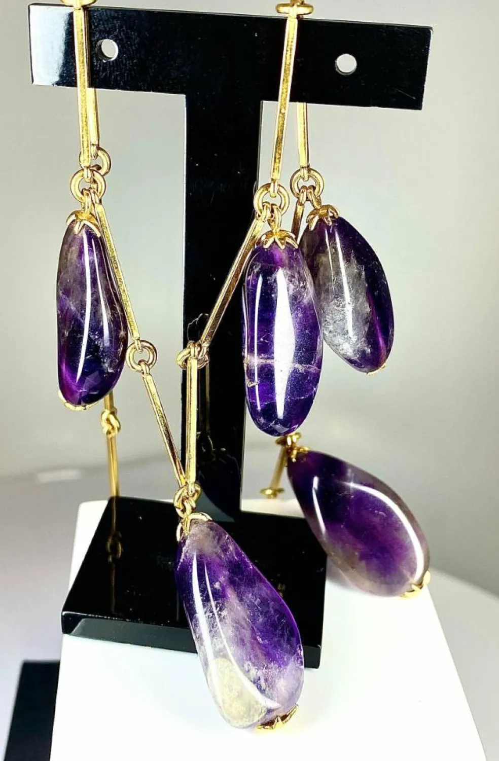 Collier et boucles d’oreilles améthystes