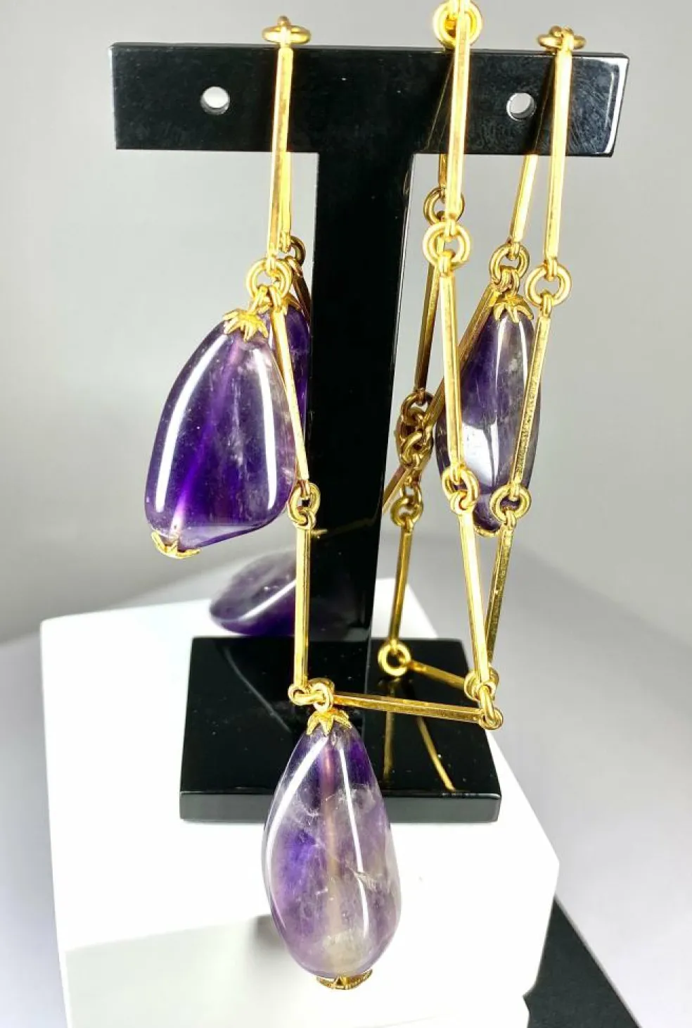 Collier et boucles d’oreilles améthystes