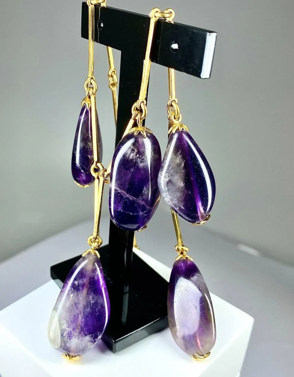 Collier et boucles d’oreilles améthystes