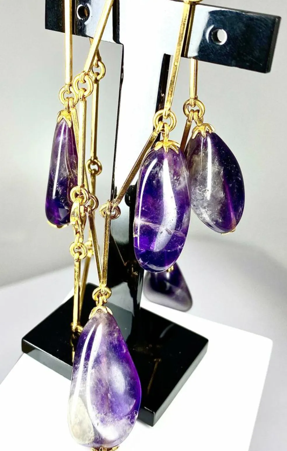 Collier et boucles d’oreilles améthystes