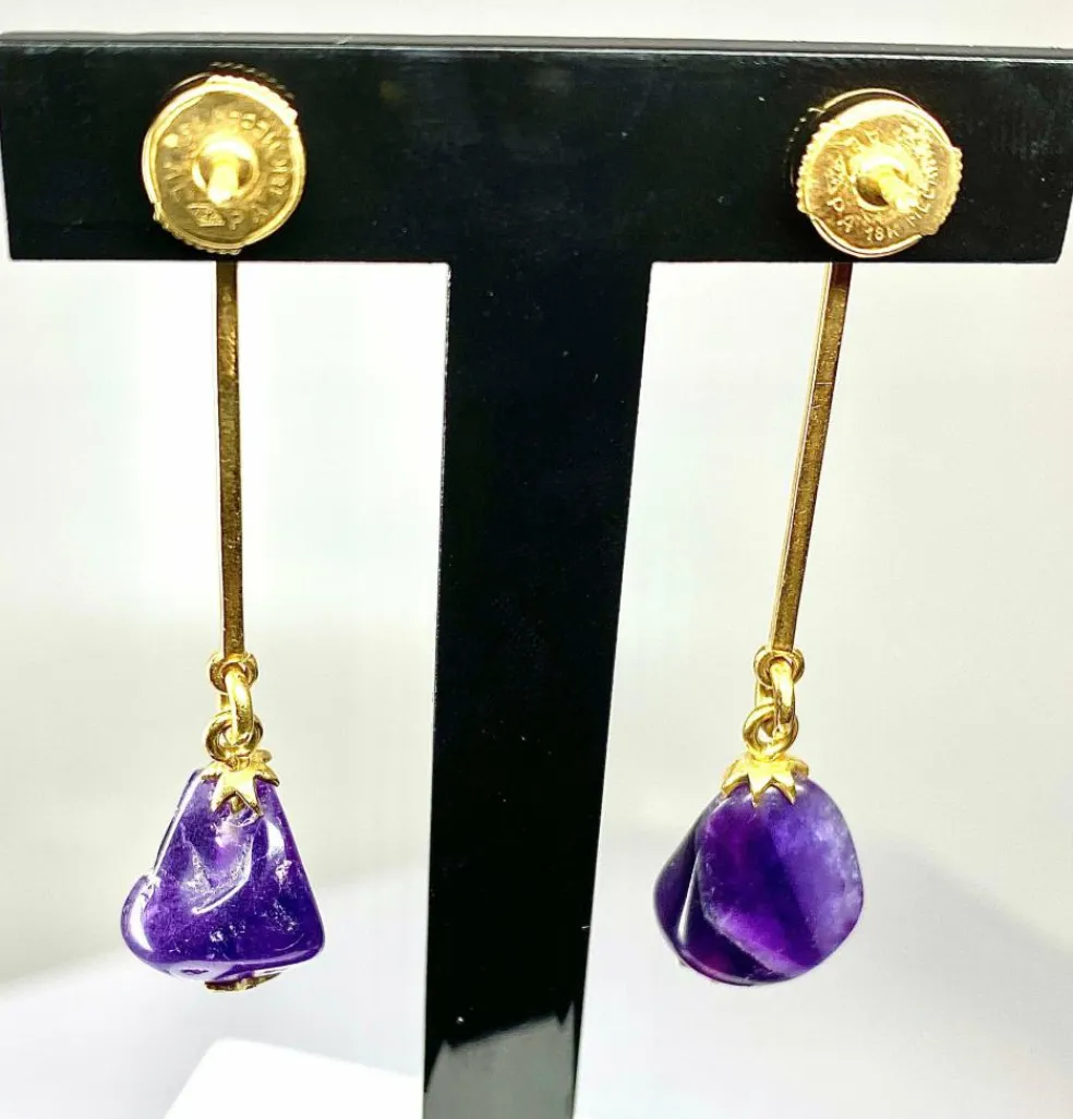 Collier et boucles d’oreilles améthystes