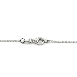 Collier et pendentif clé or blanc sertis de diamants