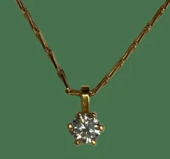 Collier et pendentif et diamant 0,90 ct