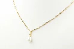 Collier et pendentif perle en or jaune