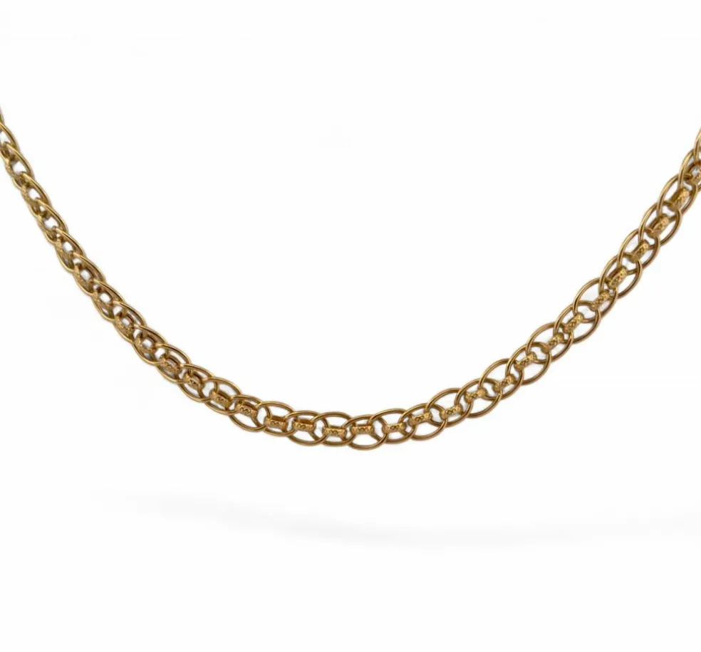 Collier femme or jaune longueur 60 cm