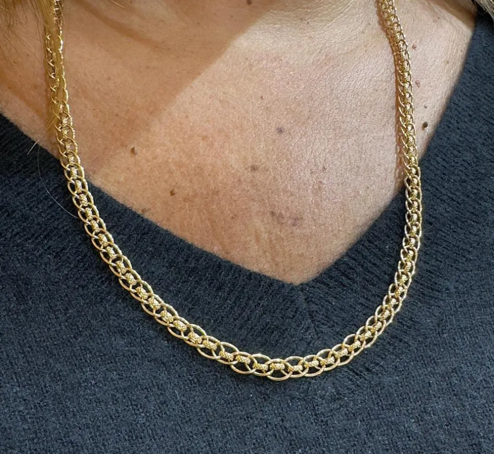 Collier femme or jaune longueur 60 cm