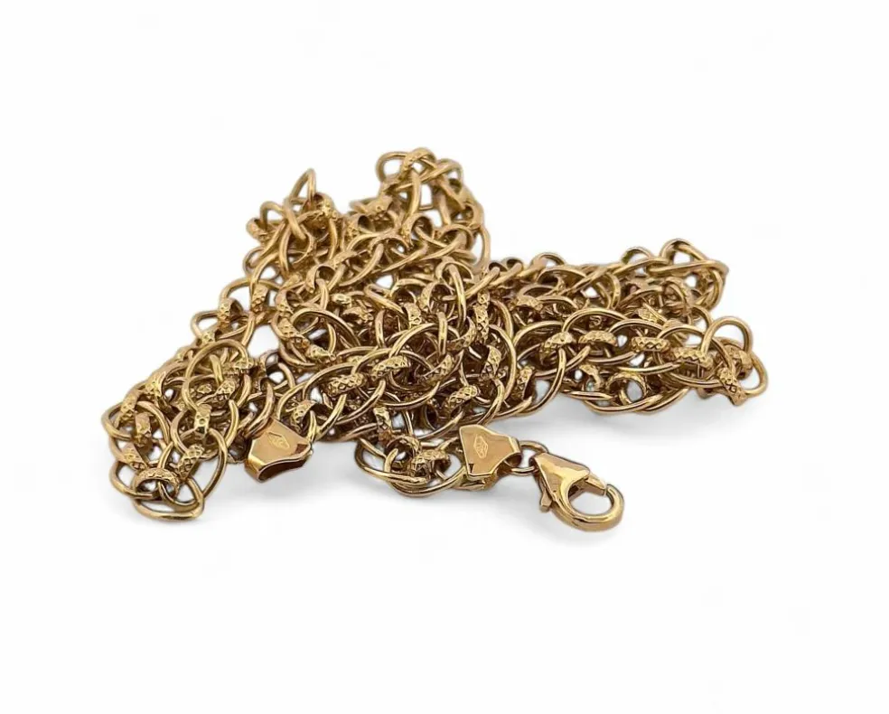Collier femme or jaune longueur 60 cm