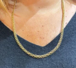 Collier femme or jaune longueur 60 cm