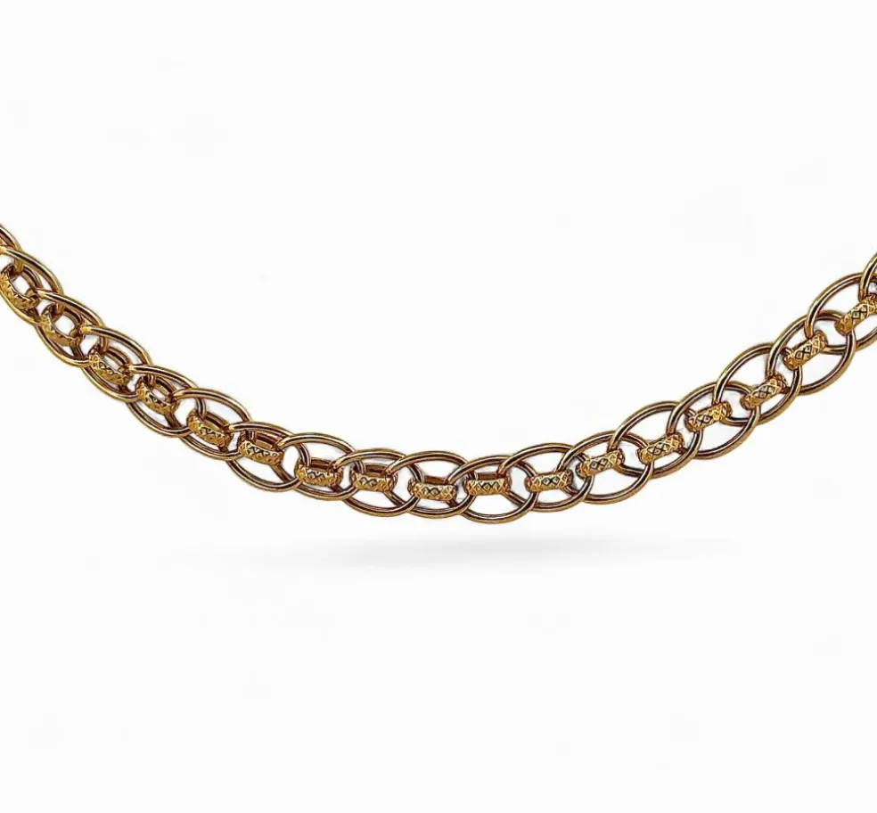 Collier femme or jaune longueur 60 cm