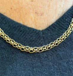 Collier femme or jaune longueur 60 cm