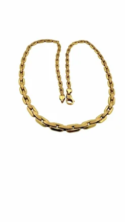 Collier femme réversible en or jaune