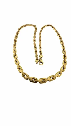 Collier femme réversible en or jaune