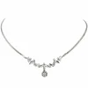 Collier Feuille Or blanc Diamant