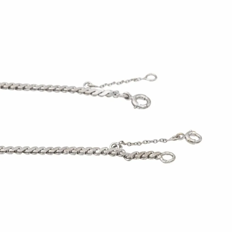 Collier Feuille Or blanc Diamant