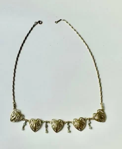 Collier filigrane ancien perles fines diamants