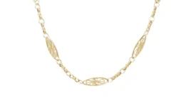 Collier filigrane Art Nouveau en or jaune