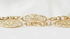 Collier filigrane Art Nouveau en or jaune
