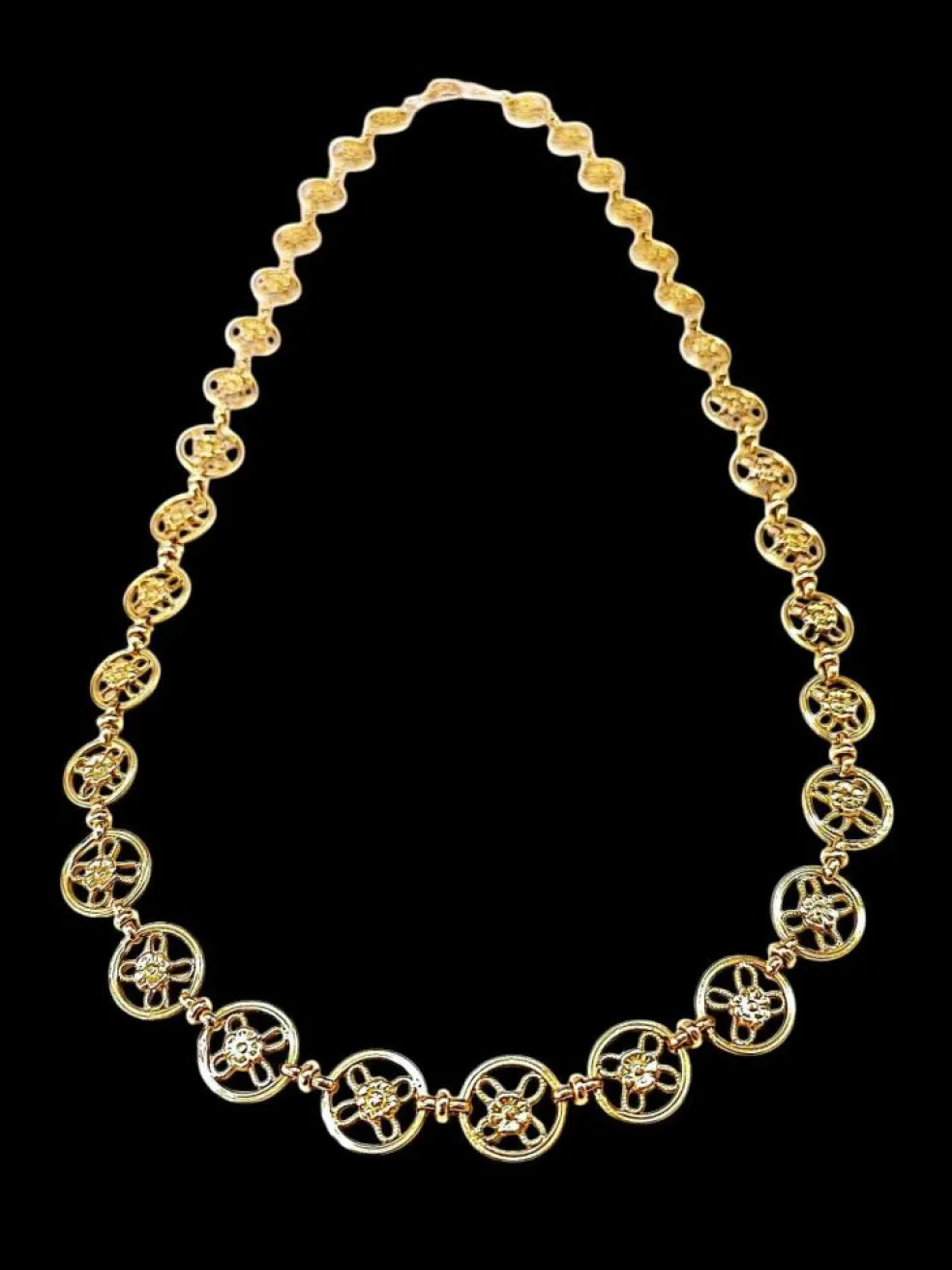 Collier filigrane or jaune