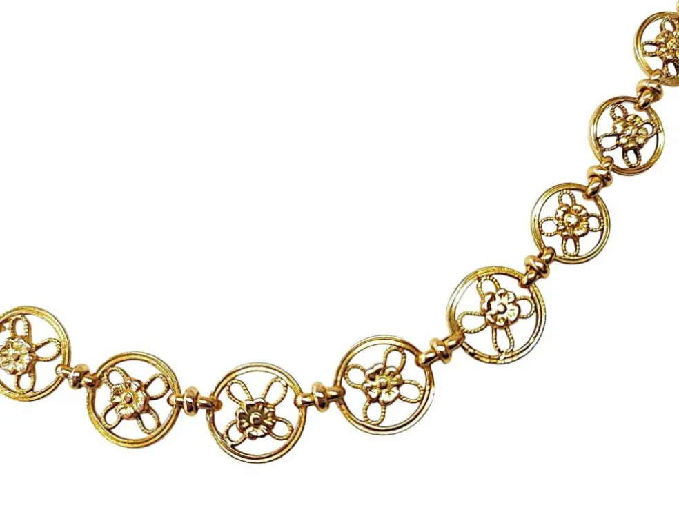 Collier filigrane or jaune
