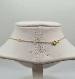 Collier flammes or jaune serti de diamants