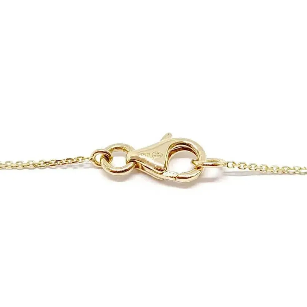 Collier fleur diamants or jaune
