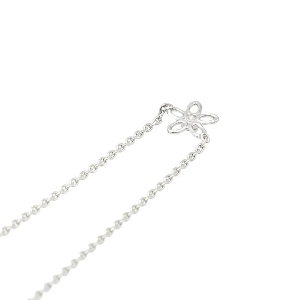 Collier Fleur Or blanc Diamant