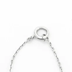 Collier fleur Or blanc Diamants Perle