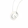 Collier G or blanc et diamant